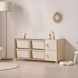 [인터데코]아이방,거실,침실 활용도 높은 바구니 수납장 120cm P0000CFH