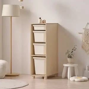 [인터데코]아이방,거실,침실 활용도 높은 바구니 수납장 37cm P0000CET