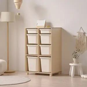 [인터데코]아이방,거실,침실 활용도 높은 바구니 수납장 72cm P0000CEU