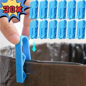 쓰레기통 고정 클립 쓰레기 바구니 스낵 방지 실용적인 봉투 밀봉 거치대 30 클램프 미끄럼 도구