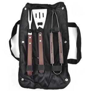 야외 캠핑용 바비큐 기구 세트 스테인레스 브러시 스틸 포크 나이프 20 집게 뒤집개 꼬치