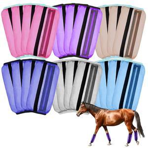 VirgoCCY 유니버설 사이즈 메시 말 파리 파리와 세트, 색상 레깅스, 물림 모기 보호 방지, 부츠 다리 감소, 랩 여름용 24종 통기성 6가지 스탬핑