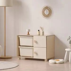 [인터데코]아이방,거실,침실 활용도 높은 바구니 수납장 80cm P0000CFG