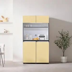 [인터데코]LED조명 로봇청소기 수납 주방 수납장 100cm P0000BTR