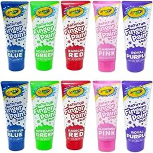 크레욜라 맛보기 뷰티 욕조 핑거 페인트 비누 청소하기 쉽고 3온스짜리 병 10개 포장