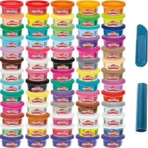 플레이도우 얼티밋 컬러 컬렉션 1온스 캔 65개입 스파클 컨페티 버스트 포함 신학기 학급용품 유치원