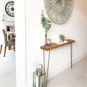 폭좁은 슬림 미니 콘솔 현관 인테리어 복도 장식장 테이블 길이 70cm 높이 80cm