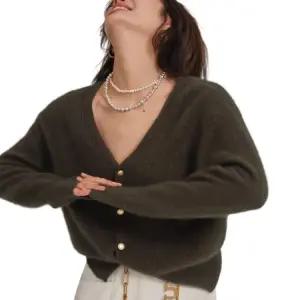 올리브 그린 가디건 가을 여성용 니트 카디건 봄 브이넥 히비스커스퍼플 S