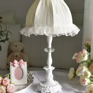 복고풍 무드등 레이스 침실 엔틱 빈티지 테이블 조명 수면등 버튼 라이트