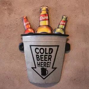 철제 벽 장식 홈바 인테리어 소품 호프집 맥주집 레스토랑 벽데코