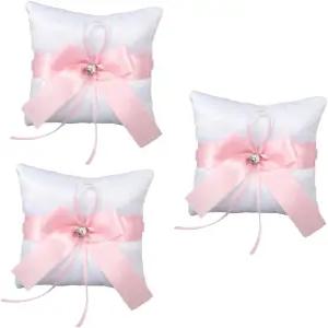 약혼식 및 특별 행사를 위한 Cabilock 3pcs 웨딩 쿠션 우아한 사각 베개