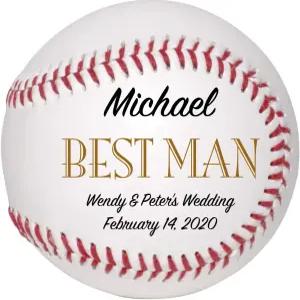 맞춤형 야구 결혼 선물 신랑 들러리 반지 소지자 기념품 ( 들러리)
