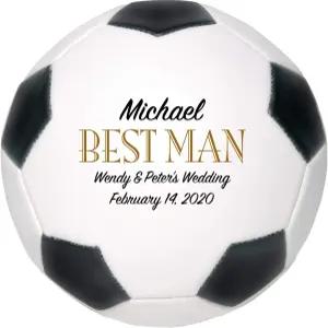 맞춤형 축구공 결혼 선물 신랑 들러리 반지 소지자 기념품 ( 들러리)