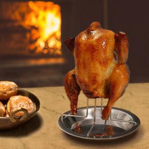 스테인레스 스틸 굽기 치킨 그릴 스탠드 바베큐 않는 들러붙지 트레이 주방 플레이트 야외 도구 로스터