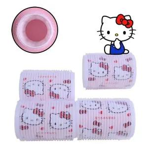 산리오 헬로키티 볼륨 컬링 헤어롤 구르프 4P