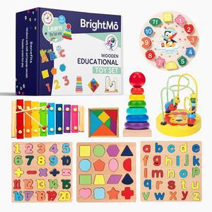 브라이트모 IN 학습 나무 장난감 유치원 3세 숫자 소녀를 실로폰 활동 U2013 분류 소년 교육 알파벳 위한 세트 몬테소리 모양