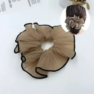 플리츠슈슈 대형 쉬폰 머리끈 볼륨 헤어슈슈 여성 머리악세사리