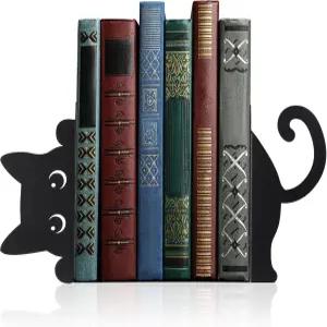 기엘린 피핑 고양이 메탈 북엔드 2종 세트 선반 장식 책장 홈 오피스 책상 애호가 및 독서 애호가를 위한