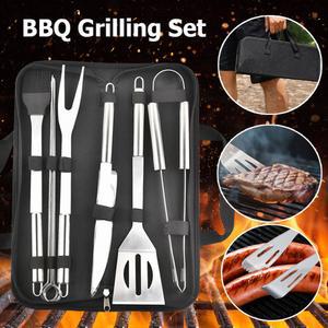 요리용 오븐 세트 스테인리스 스틸 BBQ 그릴 조합 바베큐 남녀 가방 휴대용 도구 선물용