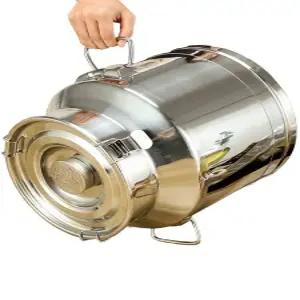 육수통 우유통 대용량 저장 직경 304 스텐밀폐통