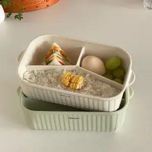 전자렌지용도자기도시락 세라믹런치박스 직장인학생 보온식사준비 도자기