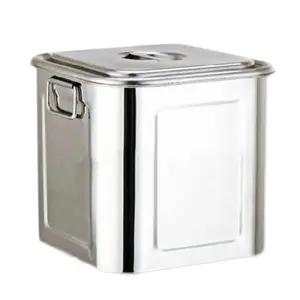 업소 주방 소스통 소스보관통 숙성박스 스텐 대용량 조미료통 양념통 사각