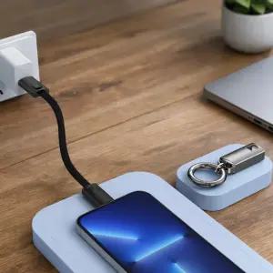 피디 60w C타입 고속 충전 키링 케이블 휴대용 숏 선