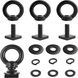 4PCS 자동차 타이다운 앵커 T 슬롯 액세서리 링 루프 랙 액세서리를 고정하는 스테인리스 스틸 볼트 고정점