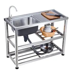 휴대용 스테인리스 싱크대 주방 세면대 캠핑 개수대 야외 조립식