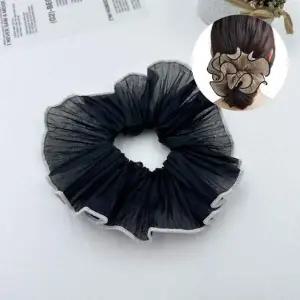 [에이치플러스몰]플리츠슈슈 대형 쉬폰 머리끈 볼륨 헤어슈슈 여성 머리악세사리