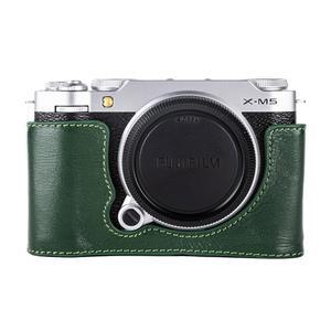 [미국배송] 후지 X-M5 미러리스 카메라용 리에비 정품 가죽 하프 케이스 보호 그립 바디 프로텍션 일상적인 사용 및 여행 사진 촬영에 적합합니다