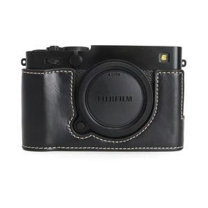 [미국배송] 무지리 키노쿠 후지 XE5 케이스 후지필름 X-E5 / 미러리스 디지털 카메라와 호환되는 PU 가죽 하프 케이스 - 배터리 개방형 수납공간 및 핸드 그립 디자인 블랙