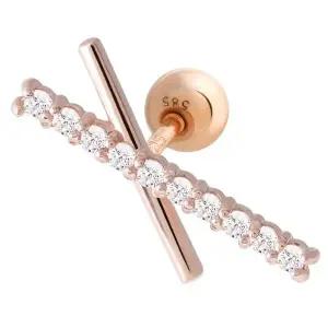 [NS홈쇼핑][미니아트] 14K 크로스바 큐빅 엑스 스틱 베이직 금 피어싱[35793139]