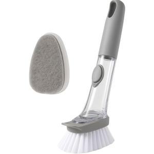 비누 디스펜서 설거지 브러시 세트에는 스펀지 1개 주방 욕실에 스탠드가 있으며 포함되어