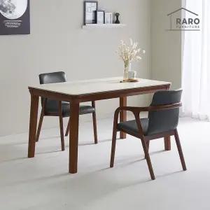 [/착불배송] 레티나 1400 연그레이 포세린 통 세라믹 4인 식탁 세트 (식탁+의