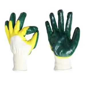 작업장갑 청 이중 코팅 장갑 100켤레 작업 글러브