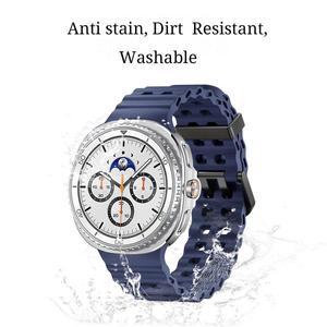 삼성 갤럭시 시계 8 클래식 46mm용 마린 밴드 갤럭시 Watch8 44mm 40mm 실리콘 스트랩 팔찌용 스마트워치