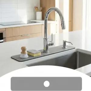 맞춤형 주방 싱크대 수도꼭지 매트 30인치 Lx5.5W 스플래시 가드 프리컷 센터 홀 2 3홀 수도꼭지와 비누