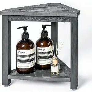 면도 다리를 위한 샤워 풋 레스트 스툴 내부 샤워를 수납 공간이 있는 14인치 HIP 코너 작은 튼튼한 방수