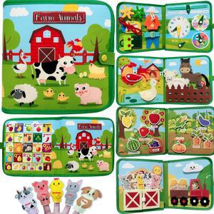 LLTDBTAF 바쁜 학습 보드 운동 교육용 보드 정밀 선물 생일 여아용 유치원 기술 여행용 장난감 몬테소리 학습용 센시