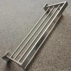 수건걸이 스텐레스 무광수건 선반(사각)2단 스텐수건걸이 선반