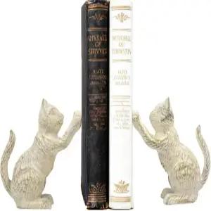 LUKYTME 책꽂이 장식용 가정과 사무실을 위한 독특한 빈티지 주철 헤비 듀티 고양이 귀여운 문 스토퍼 올드
