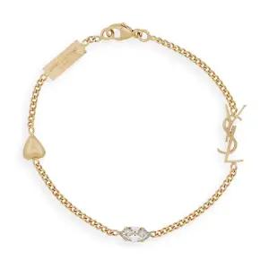 26SS  메탈 오피움 하트 참 브레이슬릿 에이지드 브라스 골드 701950Y1526 9137