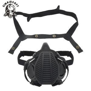 호환 전술 호흡기 SOTR 특수 작전 반 마스크 교체 가능한 필터 방진 Wargame 사냥 의상 액세서리