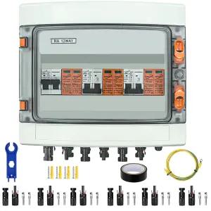태양광 차단 스위치 PV 결합기 박스 3 스트링 1000V 40A 서지 보호기 IP65 방수 플러그 앤 플레이 실외