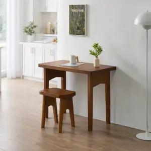 리코 소나무원목 1인용 사각 식탁세트 900