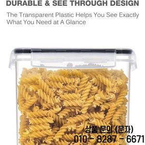 G6 2PCS 뚜껑이 있는 대형 식품 저장 용기 밀폐형 6.5L 밀가루 설탕 베이킹 및 건조