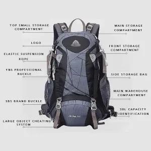 스포츠 바이크 오토바이 여행 가방 남자 하이킹 배낭 방수 사이클링 캠핑 등산 더플 백 900D 30L