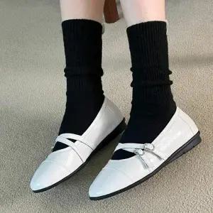 [하프클럽/다잇템]여성 낮은굽 버클 스트랩 플랫