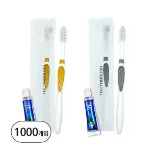 (양치세트) 105PP 미세모칫솔 + 페리오튜브 5g 치약 사면포장 1000개입